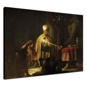 Rembrandt - Daniel i Cyrus przed posągiem Baala