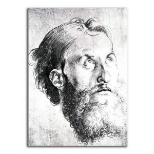 Albrecht Dürer - Głowa Apostoła patrzącego do góry