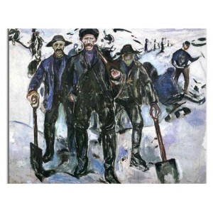 Edvard Munch - Robotnicy w śniegu
