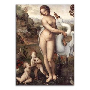 Leonardo da Vinci - Leda z łabędziem (Il Sodoma)