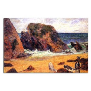 Paul Gauguin - Krowy na brzegu morza