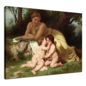 William-Adolphe Bouguereau - Kobieta obserwująca bawiące się dzieci