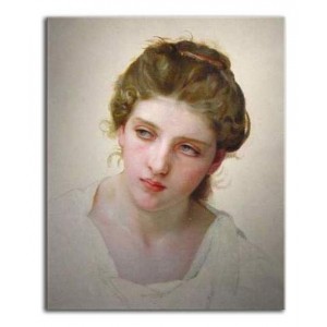 William-Adolphe Bouguereau - Głowa młodej blondynki - studium