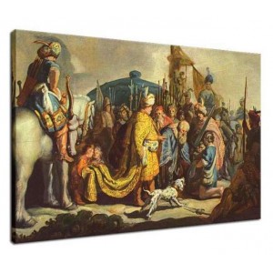 Rembrandt - Dawid prezentujący Saulowi głowę Goliata