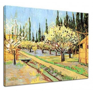 Vincent van Gogh - Kwitnący sad otoczony cyprysami I