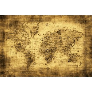 Obraz stara mapa świata 60x40