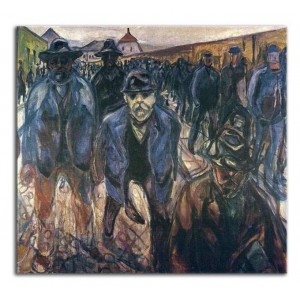 Edvard Munch - Robotnicy w drodze do domów