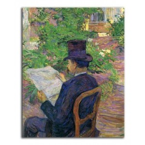 Henri de Toulouse-Lautrec - Dehau czytający gazetę