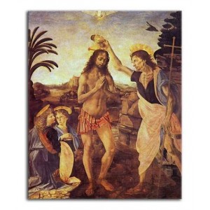 Leonardo da Vinci - Chrzest Chrystusa