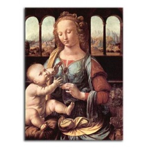 Leonardo da Vinci - Madonna z goździkiem
