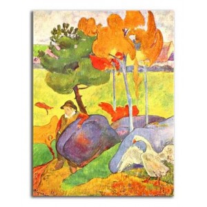 Paul Gauguin - Bretoński chłopiec i jego gęsi