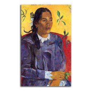 Paul Gauguin - Kobieta z kwiatem