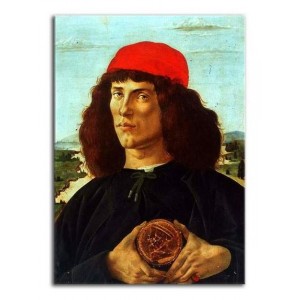 Sandro Botticelli - Portret nieznajomego z medalem