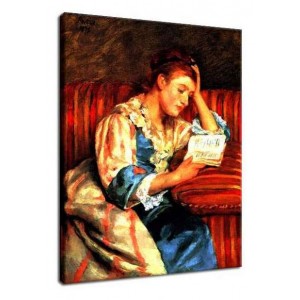 Mary Cassatt - Pani Duffee czytająca na sofie