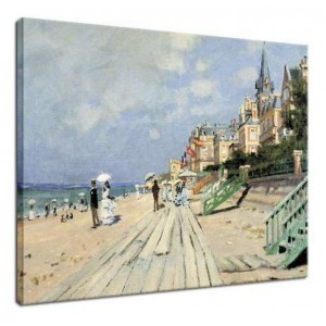 Claude Monet - Promenada na plaży w Trouville