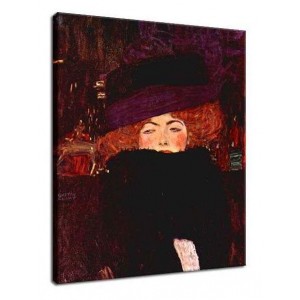 Gustav Klimt - Dama w kapeluszu i boa