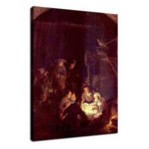Rembrandt - Pokłon pasterzy II