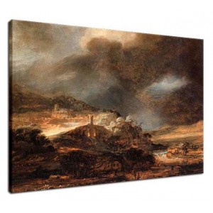 Rembrandt - Krajobraz z burzą